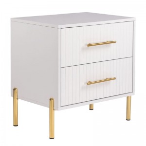 FINO Κομοδίνο με 2 Συρτάρια, Άσπρο 58x43x58cm