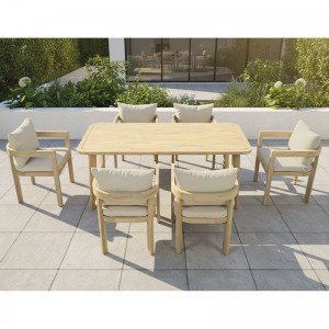 FLORIDA Dining Set Τραπεζαρία Κήπου Βεράντας (7τ), Acacia, Μαξιλάρια Μπεζ 180x90x75-Chair:59x59x68 FLORIDA Dining Set Τραπεζαρία Κήπου Βεράντας (7τ), Acacia, Μαξιλάρια Μπεζ 180x90x75-Chair:59x59x68
