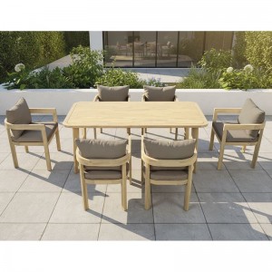 FLORIDA Dining Set Τραπεζαρία Κήπου Βεράντας (7τ), Acacia, Μαξιλάρια Cappuccino 180x90x75-Chair:59x59x68 FLORIDA Dining Set Τραπεζαρία Κήπου Βεράντας (7τ), Acacia, Μαξιλάρια Cappuccino 180x90x75-Chair:59x59x68