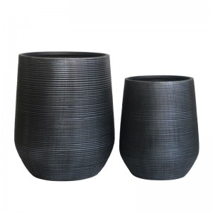 FLOWER POT-17 Set 2 τεμαχίων, Cement Απόχρωση Anthracite FLOWER POT-17 Set 2 τεμαχίων, Cement Απόχρωση Anthracite