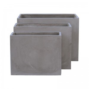 FLOWER POT-2  Set 3 τεμαχίων Cement Grey