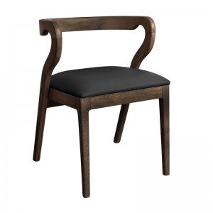 FRANKY Καρέκλα Τραπεζαρίας, Απόχρωση Καρυδί, Pu Μαύρο