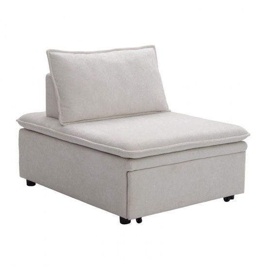 FRANNIE Πολυθρόνα (Καρέκλα) - Κρεβάτι, Σαλονιού-Καθιστικού, Ύφασμα Μπεζ 94x114x45CM