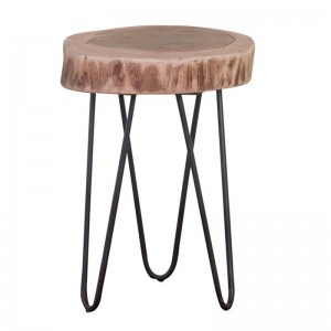 FUEGO ΤΡΑΠΕΖΑΚΙ ΑΚΑΚΙΑ ΦΥΣΙΚΟ, ΜΕΤΑΛΛΟ ΜΑΥΡΟ +/-35x35 H.45 