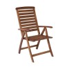 GARDEN Πολυθρόνα Βεράντας - Κήπου, Ξύλο Ακακία, Ψηλή Πλάτη 5 Θέσεων, Πτυσσόμενη, Καρυδί 58x70x110cm