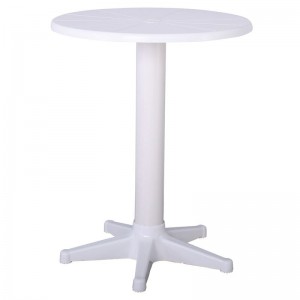 GAZ Τραπέζι Κήπου - Βεράντας, PP Άσπρο Φ60cm H.73cm