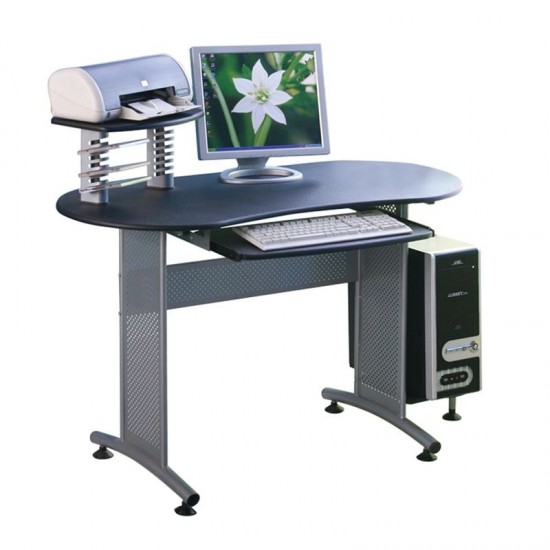 ΓΡΑΦΕΙΟ Μέταλλο Βαφή Silver - Μαύρο 120x55x75/98cm