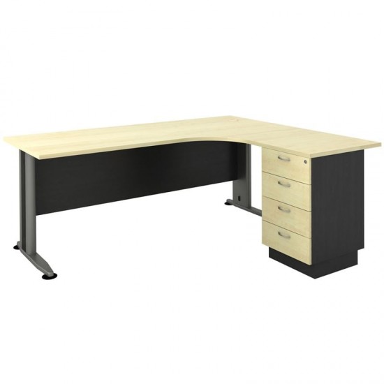Γραφείο SUPERIOR COMPACT -Δεξ-180x70/150x60cm DG/Beech