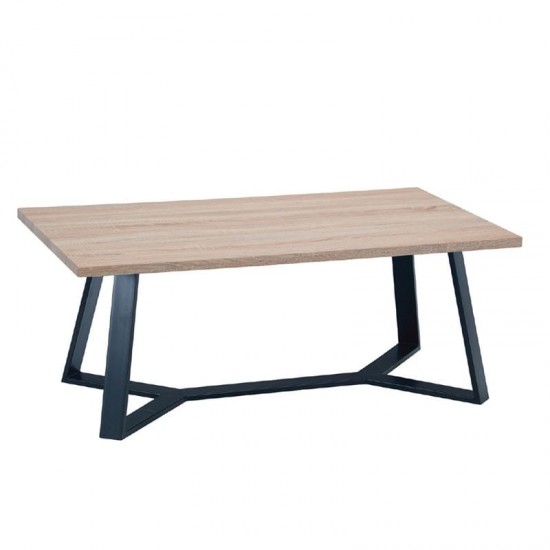 HANSON ΤΡΑΠΕΖΑΚΙ ΣΑΛΟΝΙΟΥ SONOMA, ΒΑΦΗ ΜΑΥΡΗ  110x60cm