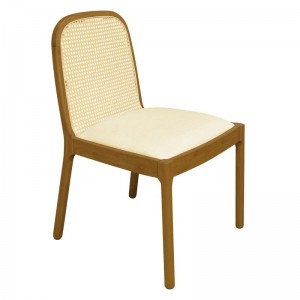 HENLEY Καρέκλα Τραπεζαρίας, Απόχρωση Φυσικό, Pu Εκρού 50x55x86cm