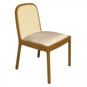 HENLEY Καρέκλα Τραπεζαρίας, Απόχρωση Φυσικό, Ύφασμα Sand Beige 50x55x86cm