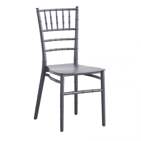 ILONA PP Καρέκλα Εστίασης - Catering Στοιβαζόμενη PP Άσπρο Ανθρακί 40x46x88cm