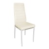 JETTA Καρέκλα Τραπεζαρίας Κουζίνας, Μέταλλο Χρώμιο, Pvc Εκρού (Συσκ.4) 40x50x95cm