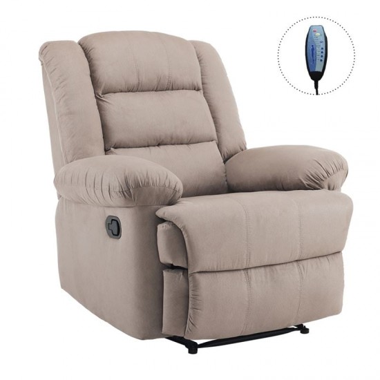 JULIA Massage Πολυθρόνα Relax Σαλονιού - Καθιστικού, Ύφασμα Cappuccino  93x90x100cm