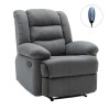 JULIA Massage Πολυθρόνα Relax Σαλονιού - Καθιστικού, Ύφασμα Γκρι  93x90x100cm