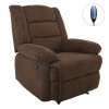 JULIA Massage Πολυθρόνα Relax Σαλονιού - Καθιστικού, Ύφασμα Καφέ 93x90x100cm