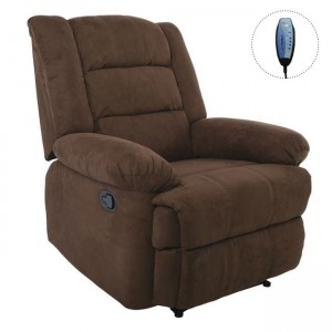 JULIA Massage Πολυθρόνα Relax Σαλονιού - Καθιστικού, Ύφασμα Καφέ 93x90x100cm