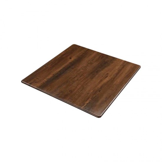 Contract Sliq Normal Επιφάνεια Τραπεζιού τ.Werzalit, Απόχρωση Walnut 60x60cm