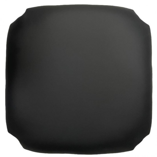 ΤΑΠΕΤΣΑΡΙΑ Σκαμπώ Καφενείου, Pu Μαύρο 35x35x5cm