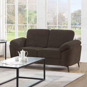 KATRINA Καναπές 2θ - Σαλονιού - Καθιστικού, Ύφασμα Καφέ 162x87x89cm