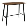 LAVIDA Τραπέζι BAR Μέταλλο Βαφή Μαύρο, Επιφάνεια Απόχρωση Antique Oak 120x60x106cm