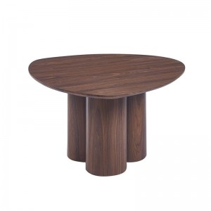 LEBRON Τραπεζάκι Σαλονιού-Καθιστικού, ΜDF Απόχρωση Καρυδί 80x80x45cm