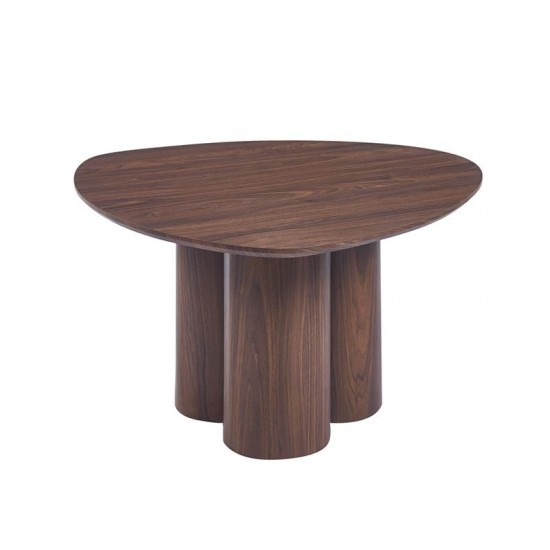 LEBRON Τραπεζάκι Σαλονιού-Καθιστικού, ΜDF Απόχρωση Καρυδί 80x80x45cm