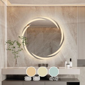 LED-1 Καθρέπτης Τοίχου - Φωτιζόμενος - Αφής, με 3 επιλογές εναλλαγής χρωμάτων