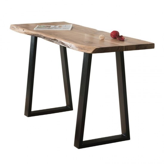 LIZARD Slim Κονσόλα Μέταλλο Βαφή Μαύρο, Ξύλο Ακακία Φυσικό 130x45xH76