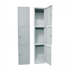 LOCKER 3 Θέσεων Μέταλλο Βαφή Γκρι 38x45x185cm 