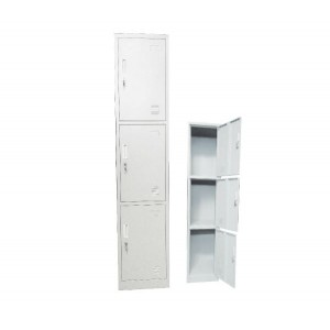 LOCKER 3 Θέσεων Μέταλλο Βαφή Άσπρο 38x45x185cm