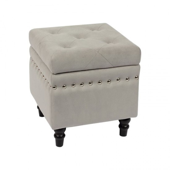 LOKO ΑΠΟΘΗΚΕΥΤΙΚΟ ΣΚΑΜΠΟ ΜΑΥΡΟ ΥΦΑΣΜΑ, ΓΚΡΙ VELURE