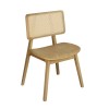 LORIAN Καρέκλα Τραπεζαρίας, Απόχρωση Φυσικό 48x54x82cm