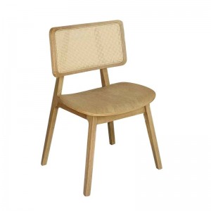 LORIAN Καρέκλα Τραπεζαρίας, Απόχρωση Φυσικό 48x54x82cm