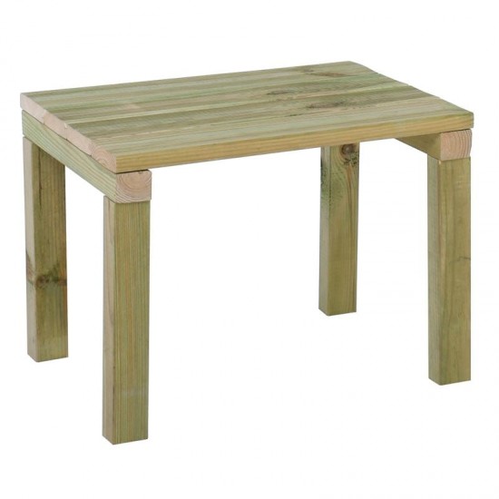 LUGANO Τραπεζάκι Παραλίας - Ξαπλώστρας, Εμποτισμού Pine Απόχρωση Φυσικό 48x37x36cm
