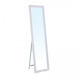 MIRROR Καθρέπτης Δαπέδου Τοίχου Ξύλινος Antique White 39x2,5x148cm