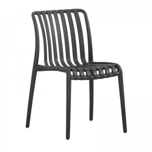 MODA-H Καρέκλα Στοιβαζόμενη, PP - UV Protection, Απόχρωση Ανθρακί 52x57x80cm