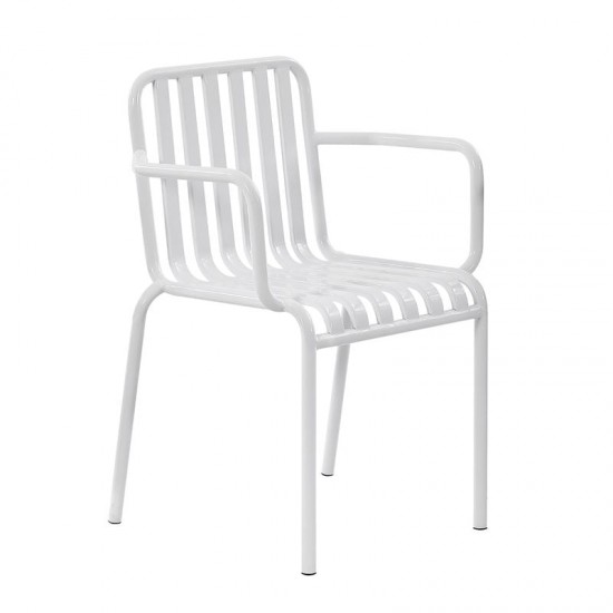MODIAL Πολυθρόνα Μέταλλο Βαφή Άσπρο 60x51x82cm
