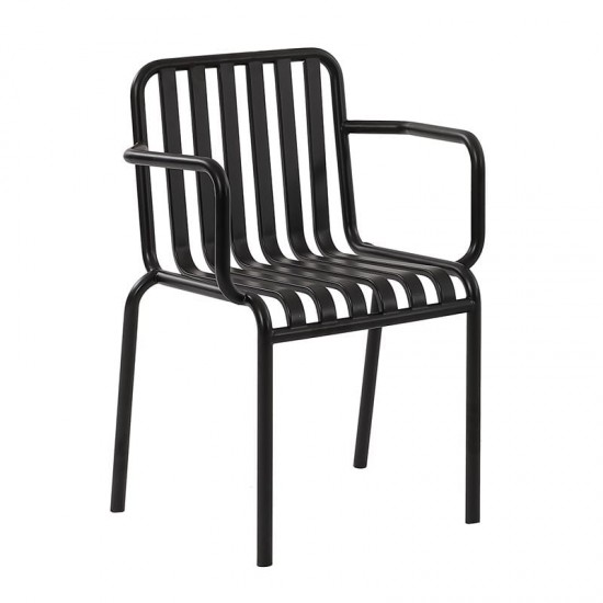 MODIAL Πολυθρόνα Μέταλλο Βαφή Μαύρο 58x42x80cm