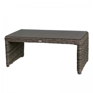 MONTANA ΤΡΑΠΕΖΑΚΙ ΣΑΛΟΝΙΟΥ ALU, WICKER GREY BROWN 100x50cm 