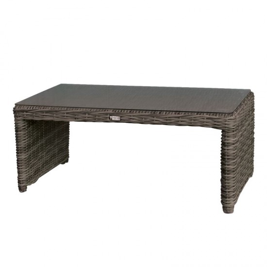 MONTANA ΤΡΑΠΕΖΑΚΙ ΣΑΛΟΝΙΟΥ ALU, WICKER GREY BROWN 100x50cm