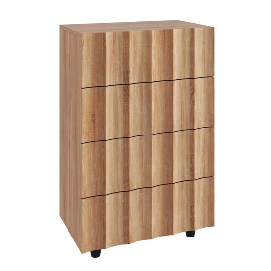 MOTION Συρταριέρα με 4 Συρτάρια, Απόχρωση Φυσικό 60x40x94cm