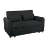 MOTTO Καναπές - Κρεβάτι Σαλονιού - Καθιστικού, Ύφασμα Ανθρακί 140x86x86cm