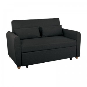 MOTTO Καναπές - Κρεβάτι Σαλονιού - Καθιστικού, Ύφασμα Ανθρακί 140x86x86cm
