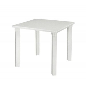 NETTUNO ΤΡΑΠΕΖΙ ΠΛΑΣΤΙΚΟ ΑΣΠΡΟ  80x80cm