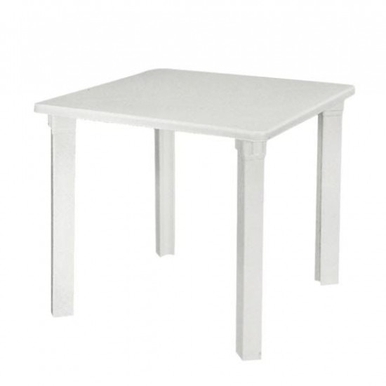NETTUNO ΤΡΑΠΕΖΙ ΠΛΑΣΤΙΚΟ ΑΣΠΡΟ  80x80cm