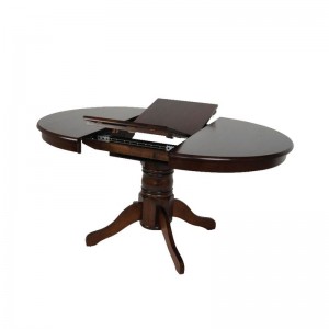 NIRVANA Τραπέζι Τραπεζαρίας Κουζίνας, Επεκτεινόμενο, Καρυδί Φ106 (+30)x75cm