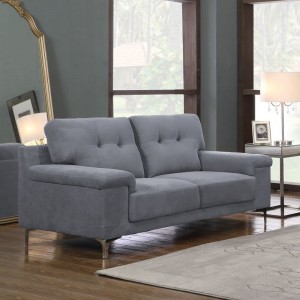 NOTE Kαναπές Σαλονιού - Καθιστικού 2Θέσιος, Ύφασμα Μπλε - Γκρι 171x89x85cm