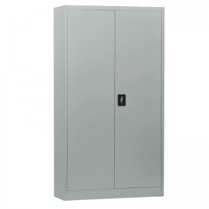 ΝΤΟΥΛΑΠΑ Δίφυλλη, 4 Ράφια, Μέταλλο Βαφή Γκρι 90x40x185cm