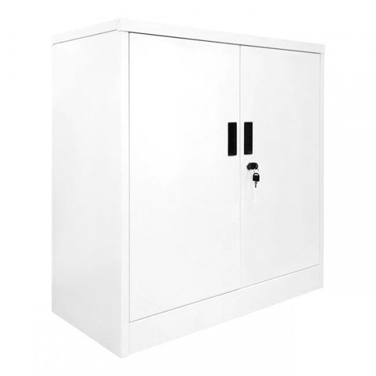 ΝΤΟΥΛΑΠΙ Δίφυλλο - Μέταλλο Βαφή Άσπρο 90x40x90cm